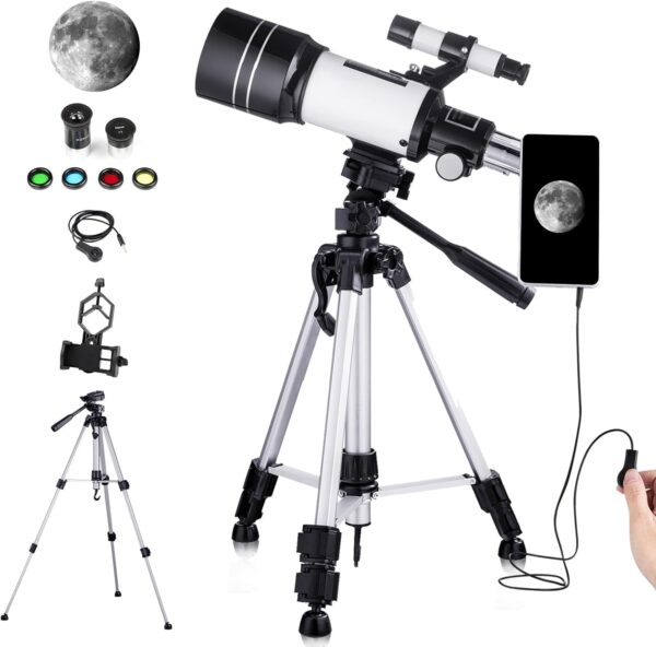 BEBANG Telescope, 70mm Professional Astronomy Refractor Telescope with Adjustable Tripod