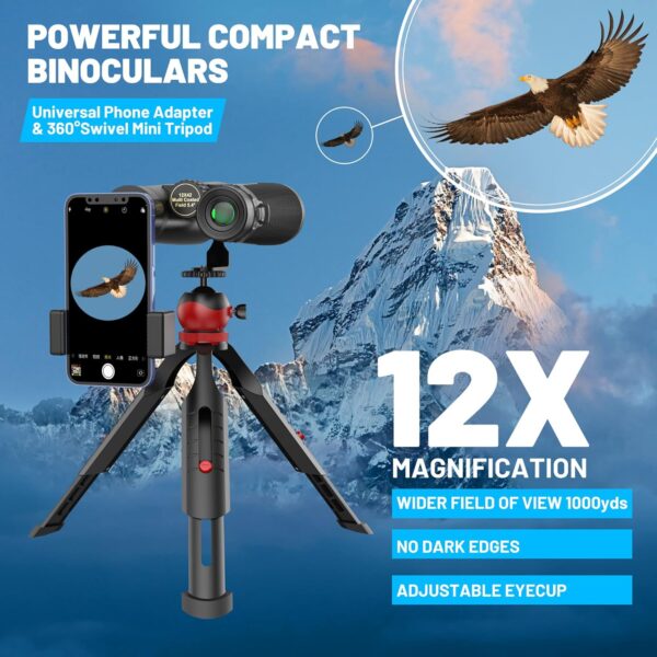 Kylietech 12x42 Stargazing Binoculars with Tripod - Image 3